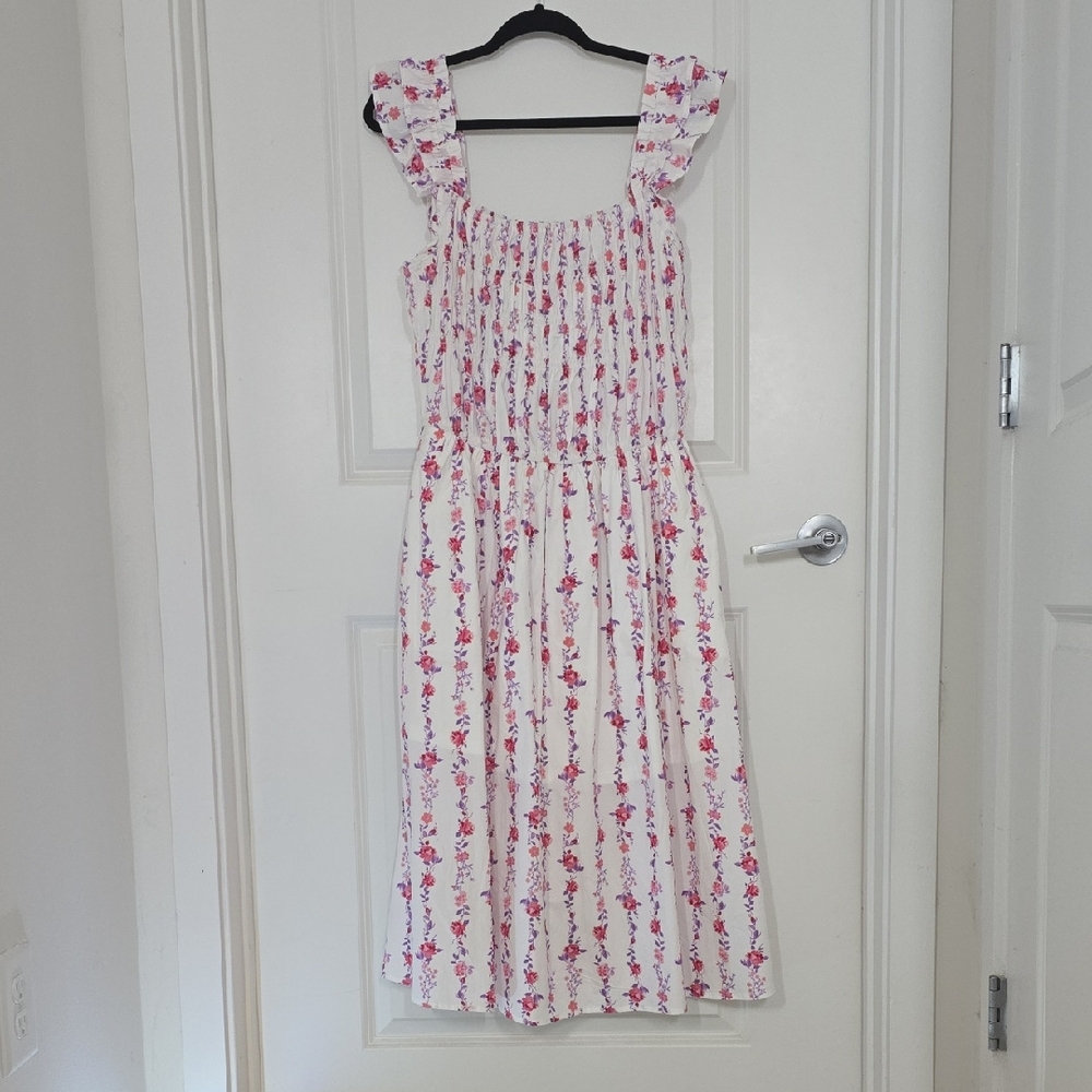 Francesca's Collections Pink Floral Dress
